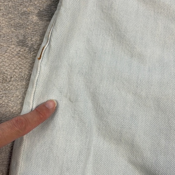 New Alexander McQueen High Rise Rigid Denim Light Wash Mom Jeans Long Sz 30 - Picture 10 of 15